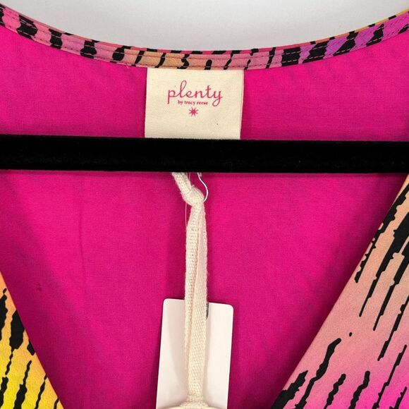 NWT Anthropologie PLENTY BY TRACY REESE Dress Medium Pink Zebra Print Babydoll - Picture 6 of 14